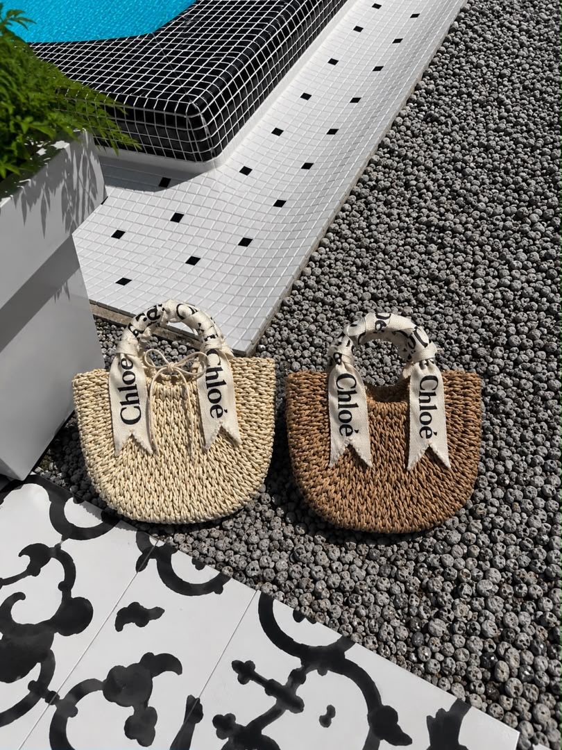 کیف زنانه وارداتی حصیری برند Chloe