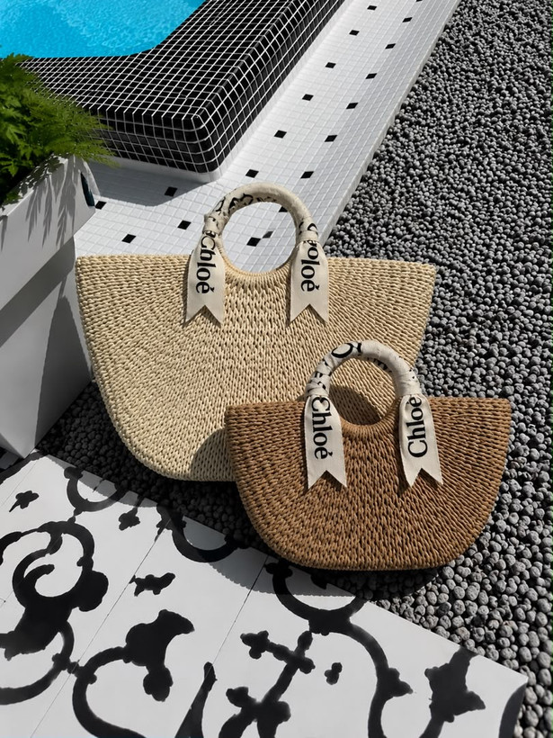 کیف زنانه وارداتی حصیری برند Chloe